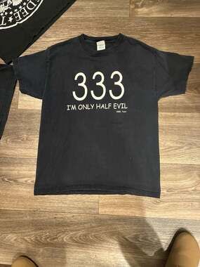 Vintage Delta Magnum Weight 333 I’m Only Half Evil T-Shirt